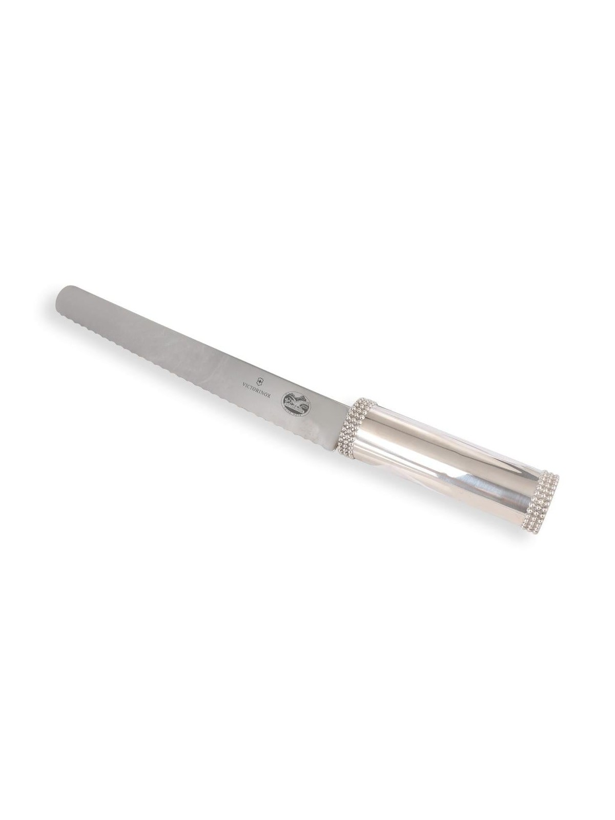 Bier Judaica 925 Sterling Silver 'Pearls' Challah Knife