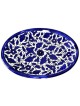 Blue and White Flowers Oval Plate Armenian Ceramic