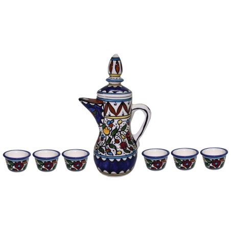 8-Piece Coffee Set - Flowers. Armenian Ceramic