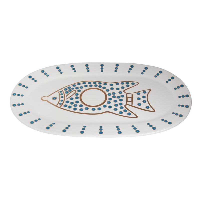 Large Fish Serving Platter. Adaptation of Mirror Plaque. Dikhrin, Isra