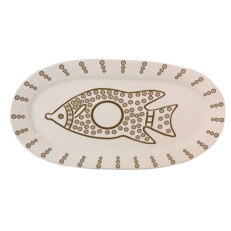 Large Fish Serving Platter. Adaptation of Mirror Plaque. Dikhrin, Isra