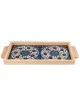 Armenian Ceramic & Wooden Tray. Colorful Pretty Flowers (Rings - A)