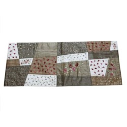 Yair Emanuel Embroidered Runner - Pomegranates (Olive)