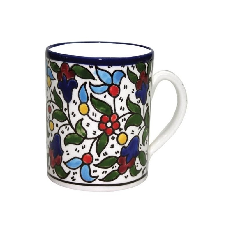 Coffee Mug - Flowers (Classic). Armenian Ceramic