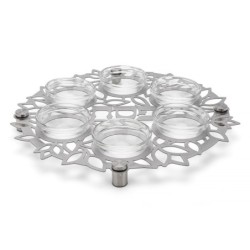 Elegant Seder Plate With Petal Cut Out By Dorit Judaica