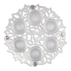 Elegant Seder Plate With Petal Cut Out By Dorit Judaica