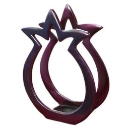 Yair Emanuel Aluminum Napkin Holder - Pomegranate - Bordeaux
