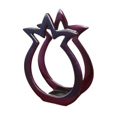 Yair Emanuel Aluminum Napkin Holder - Pomegranate - Bordeaux