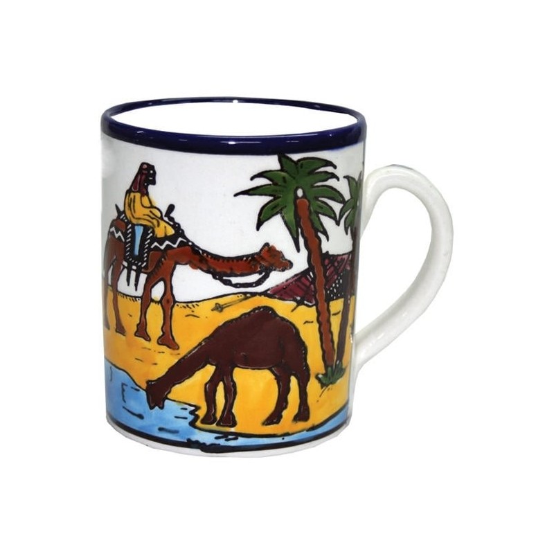 Coffee Mug - Jerusalem (Camels). Armenian Ceramic