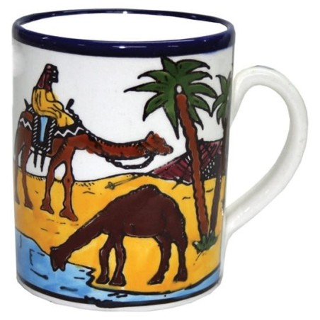 Coffee Mug - Jerusalem (Camels). Armenian Ceramic