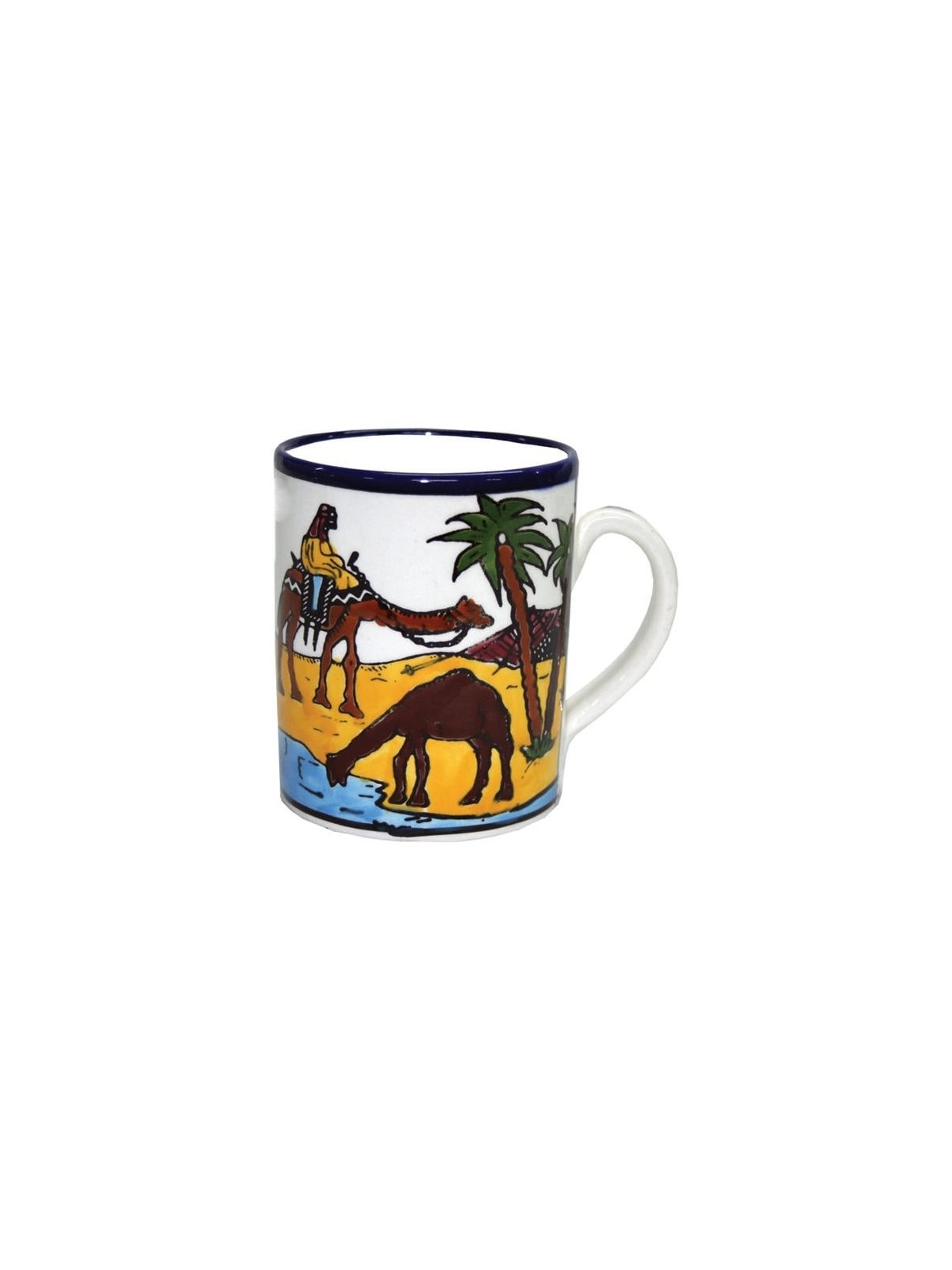 Coffee Mug - Jerusalem (Camels). Armenian Ceramic