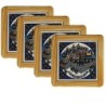 Set of 4 Jerusalem Coasters. Armenian Ceramic