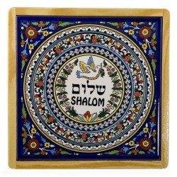 Shalom Trivet (Large). Armenian Ceramic