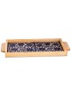 Armenian Ceramic & Wooden Tray - Blue Flowers
