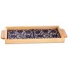 Armenian Ceramic & Wooden Tray - Blue Flowers