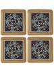 Set of 4 Flowers Coasters. Armenian Ceramic