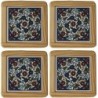 Set of 4 Flowers Coasters. Armenian Ceramic