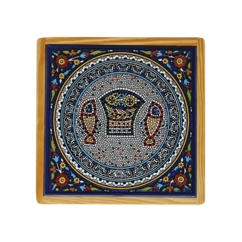 Mosaic Fish Trivet (Medium). Armenian Ceramic