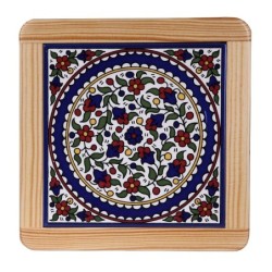 Flowers Trivet - Classic (Medium). Armenian Ceramic