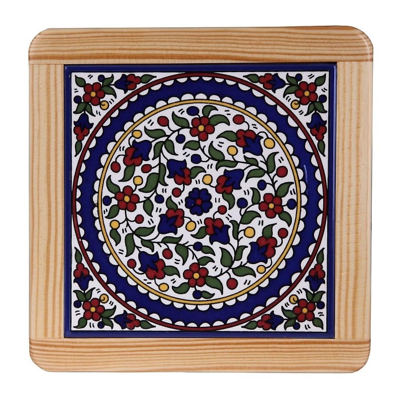 Flowers Trivet - Classic (Medium). Armenian Ceramic