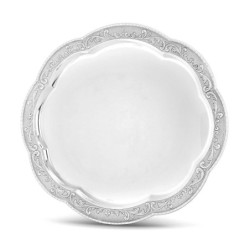 Luxurious Silver-Plated Shabbat Candlestick Tray by Hazorfim