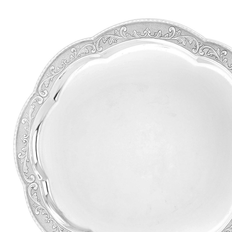 Luxurious Silver-Plated Shabbat Candlestick Tray by Hazorfim