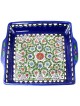 Serving Matzah Tray - Floral Color - Circles. Armenian Ceramic