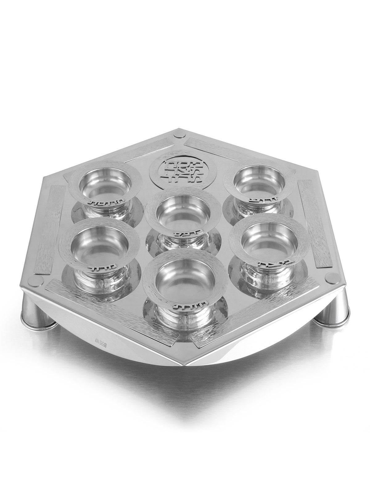 Luxurious Seder Plate By Bier Judaica (925 Sterling Silver)
