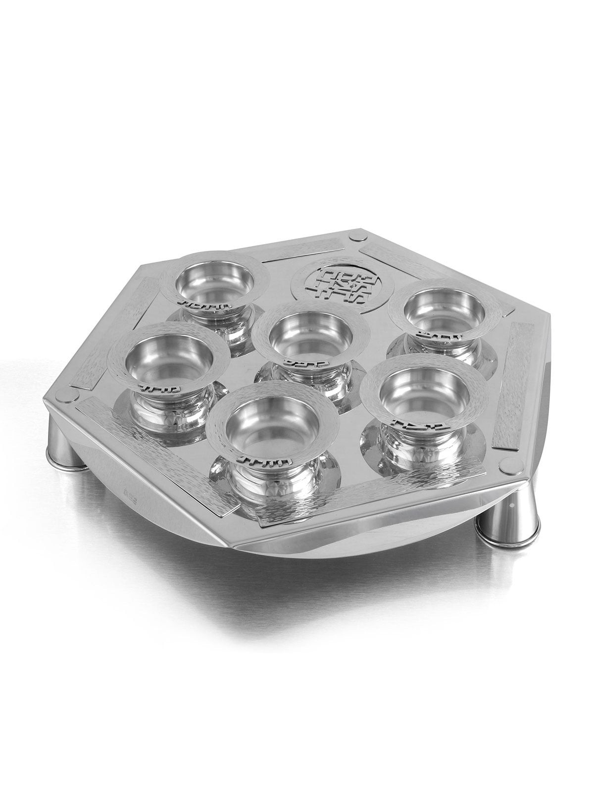 Luxurious Seder Plate By Bier Judaica (925 Sterling Silver)