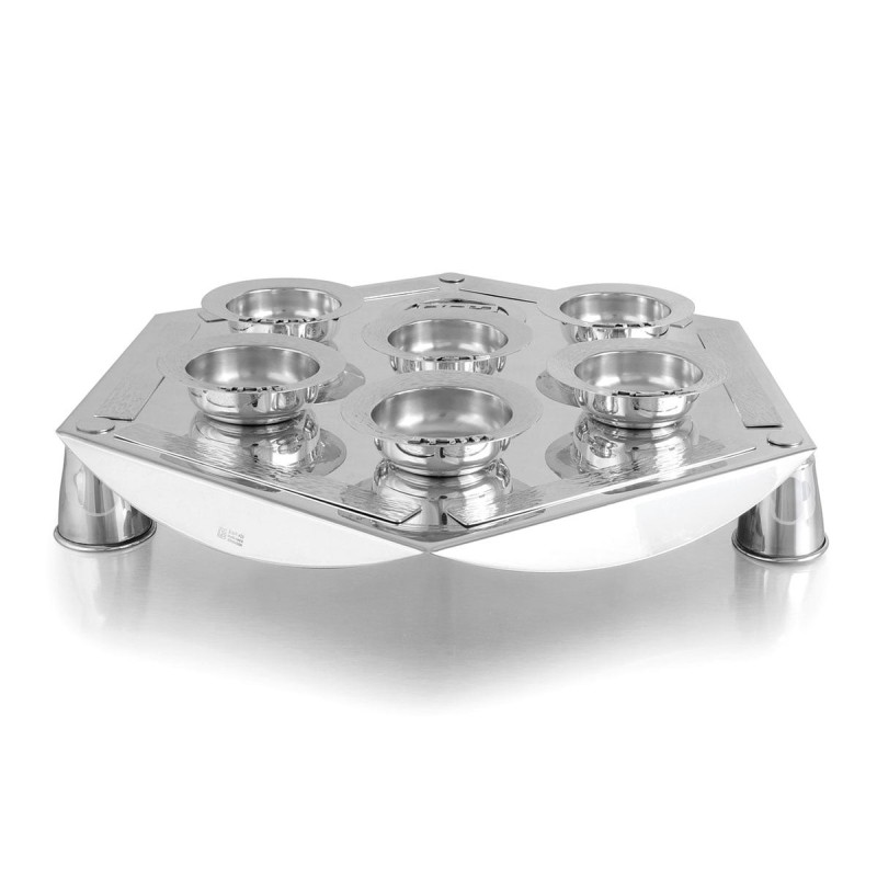 Luxurious Seder Plate By Bier Judaica (925 Sterling Silver)