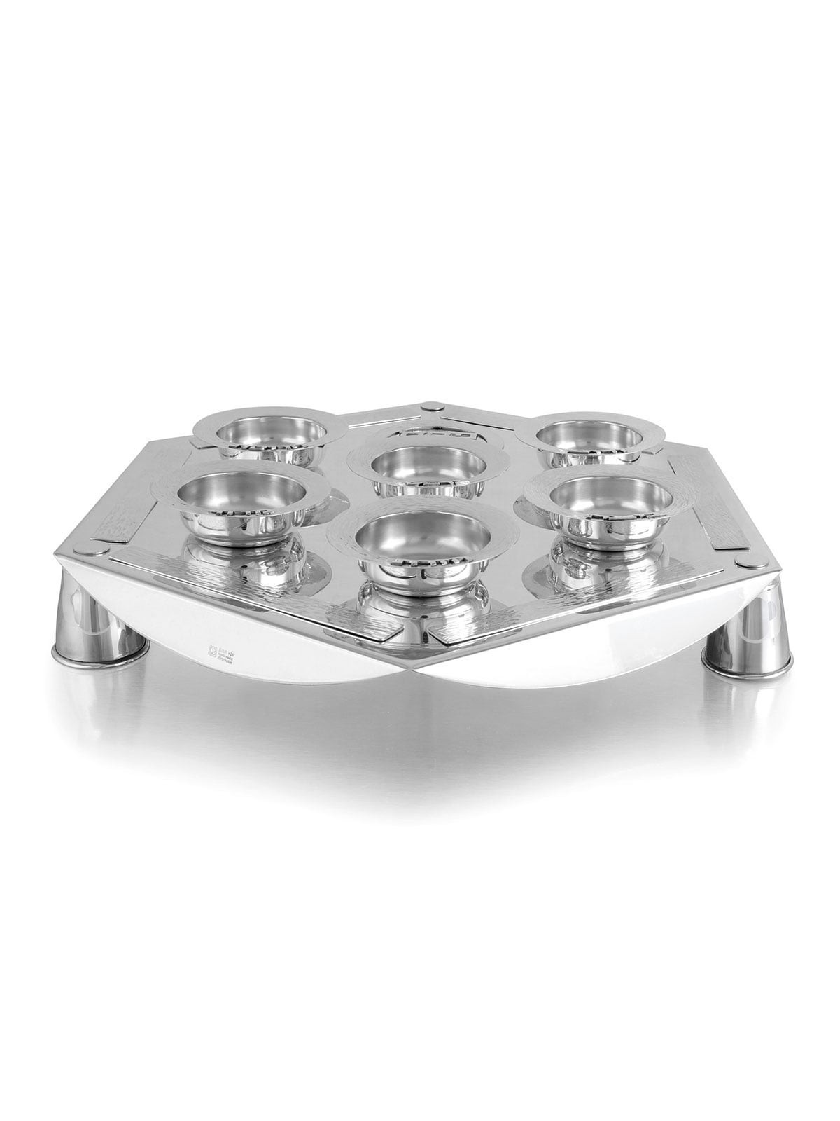 Luxurious Seder Plate By Bier Judaica (925 Sterling Silver)