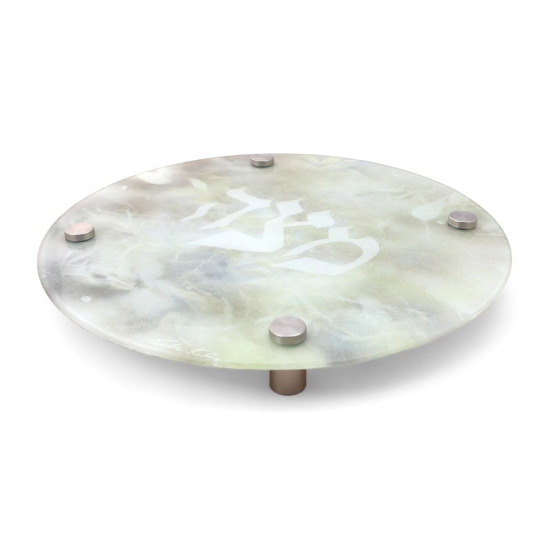 Jordana Klein Gray Marble Glass Matzah Plate