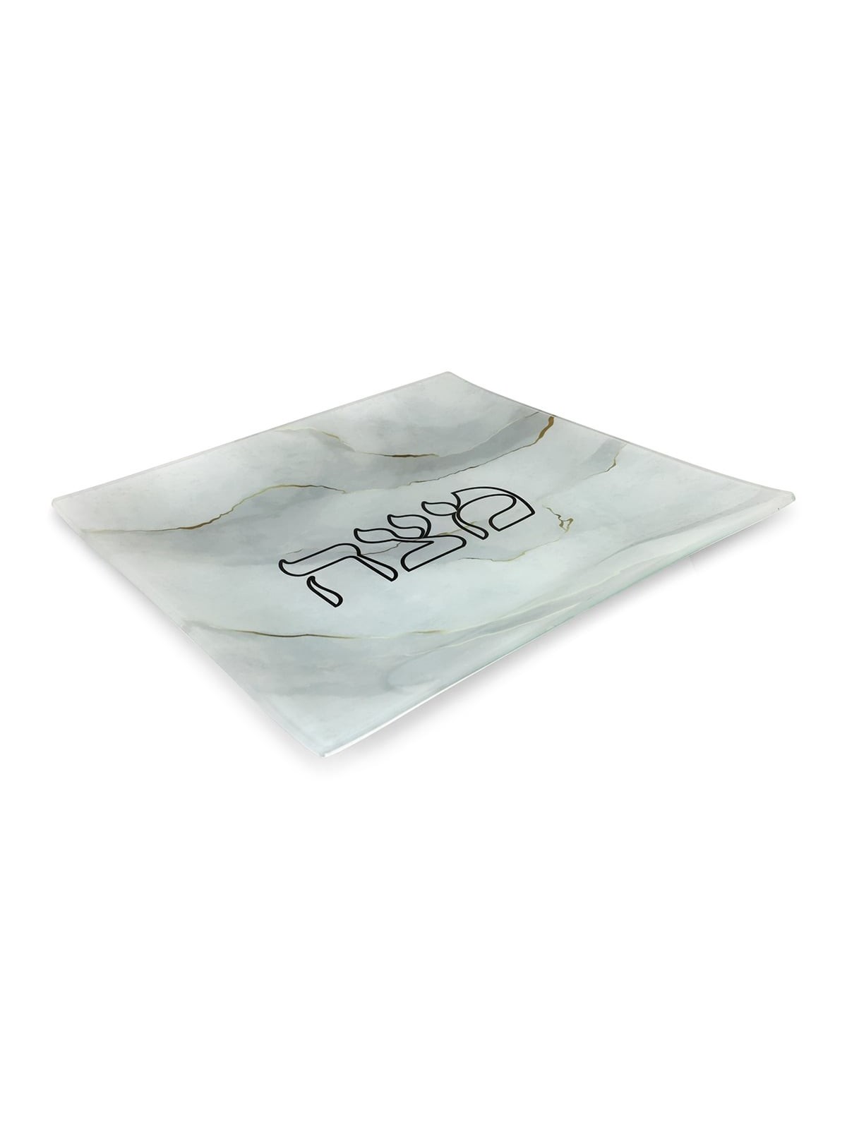 Classy Designer Matzah Plate With Marble Motif