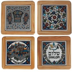 Set of 4 Assorted Coasters. Armenian Ceramic