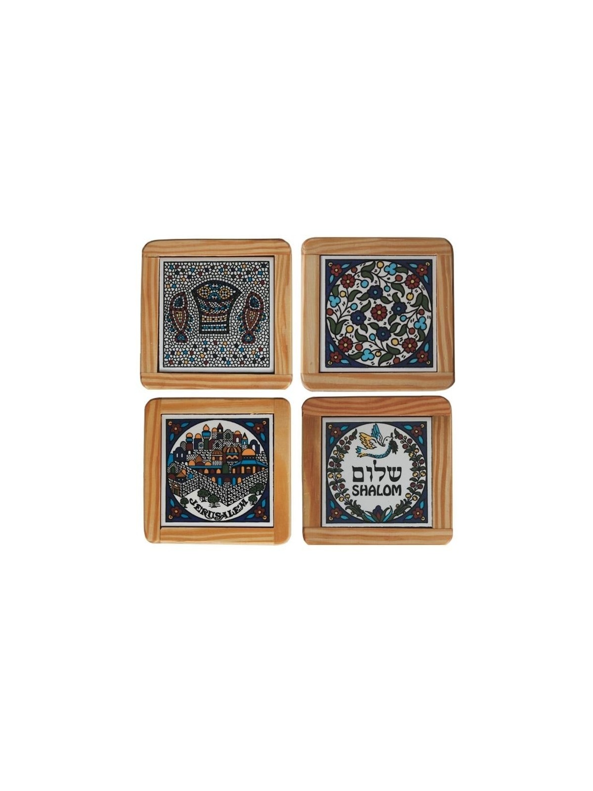 Set of 4 Assorted Coasters. Armenian Ceramic
