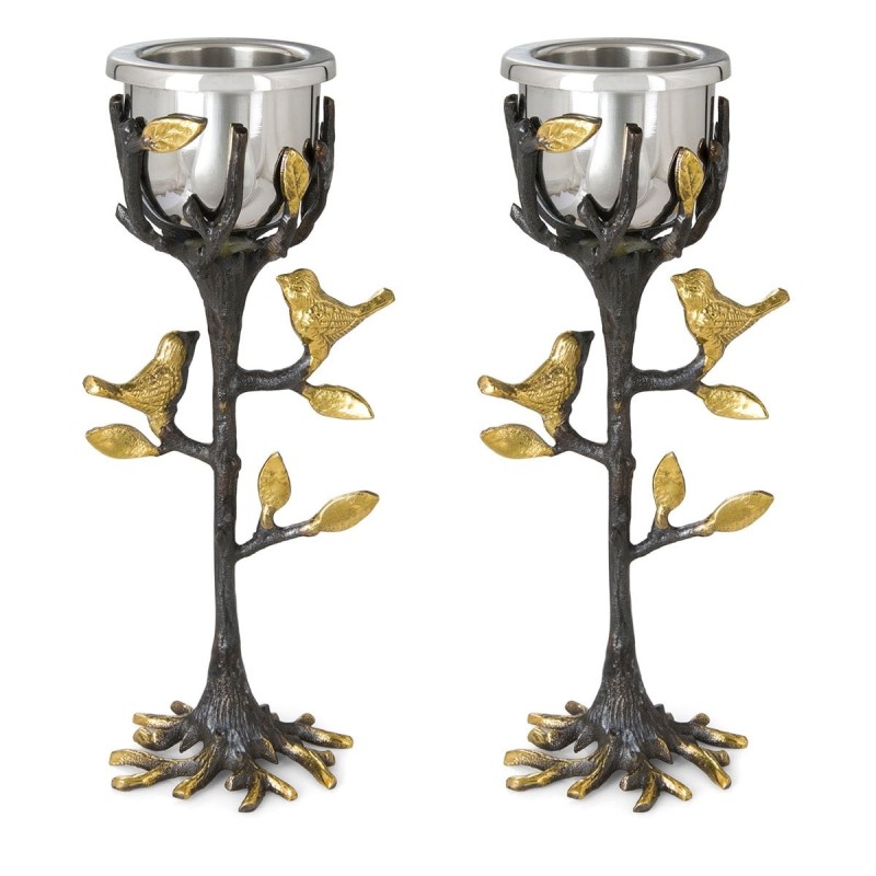 Yair Emanuel Handmade Tree of Life Shabbat Candlesticks