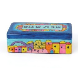 Yair Emanuel Wooden Travel Shabbat Candlesticks - Design Option