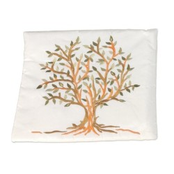 Tree of Life: Yair Emanuel Embroidered Polysilk Tallit - Brown