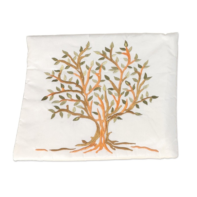 Tree of Life: Yair Emanuel Embroidered Polysilk Tallit - Brown