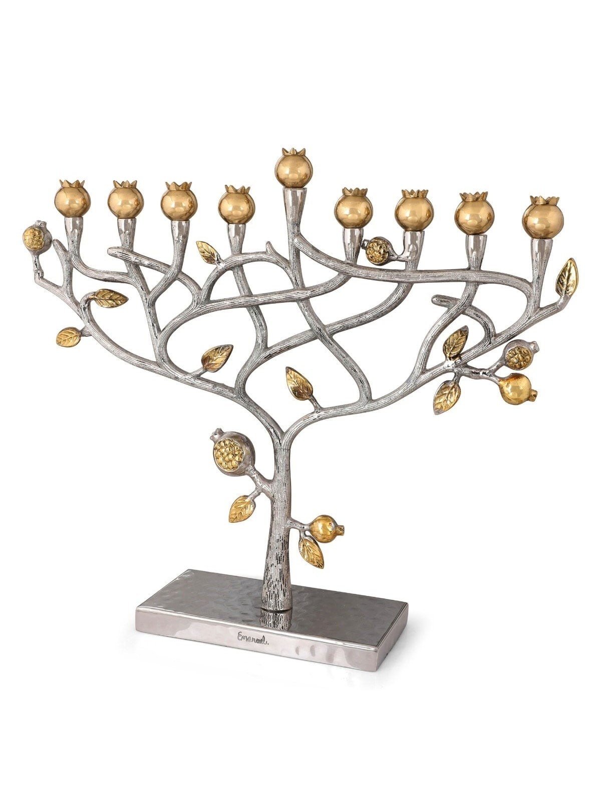 Yair Emanuel Pomegranate Tree Hanukkah Menorah