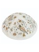 Yair Emanuel Embroidered Silk Kippah - Birds & Flowers
