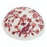Yair Emanuel Embroidered Silk Kippah - Birds & Flowers