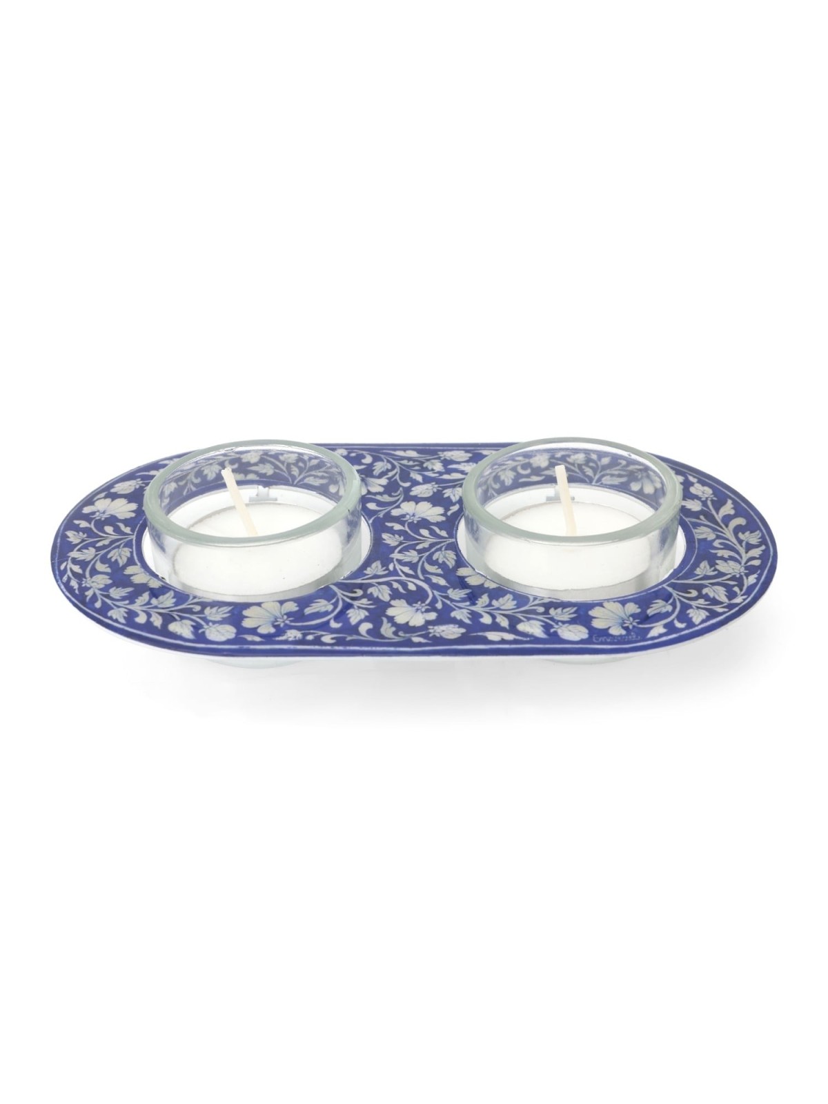 Yair Emanuel Painted Shabbat Tealight Candle Holder Set - Choice of De