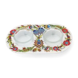 Yair Emanuel Painted Shabbat Tealight Candle Holder Set - Choice of De