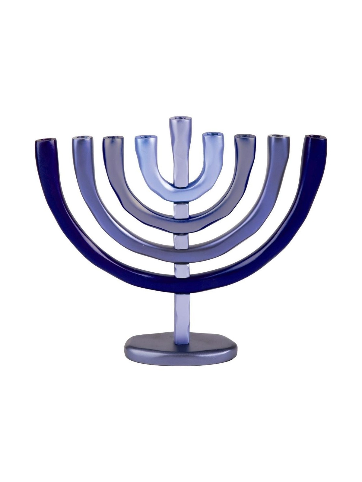 Yair Emanuel Classic Anodized Aluminum Hanukkah Menorah - Blue