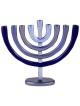 Yair Emanuel Classic Anodized Aluminum Hanukkah Menorah - Blue