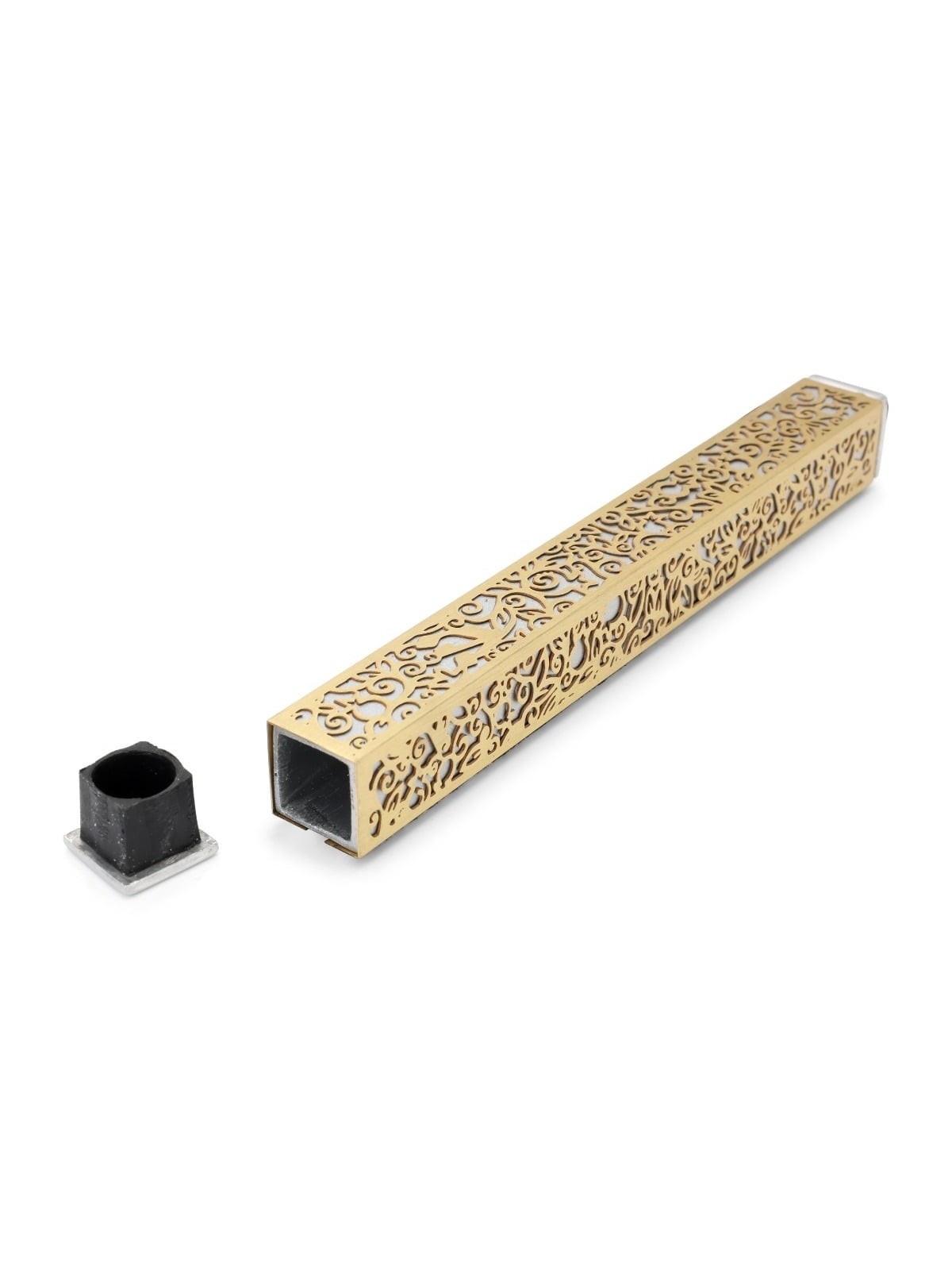 Yair Emanuel Aluminum Pomegranate and Floral Mezuzah