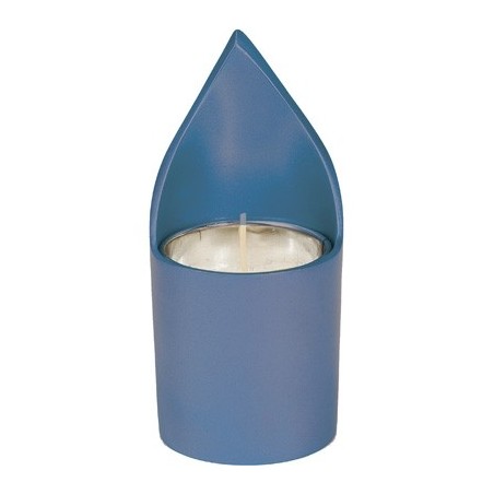 Flame: Yair Emanuel Anodized Aluminum Memorial (Yahrzeit) Candle Holde