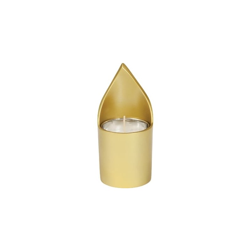 Flame: Yair Emanuel Anodized Aluminum Memorial (Yahrzeit) Candle Holde
