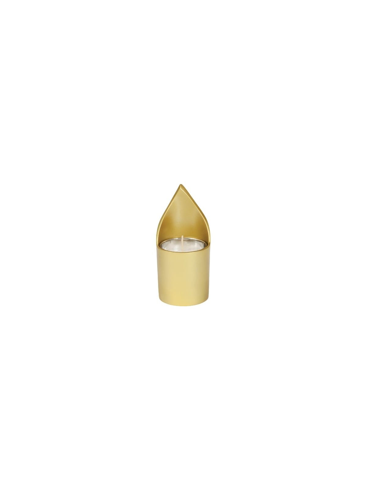 Flame: Yair Emanuel Anodized Aluminum Memorial (Yahrzeit) Candle Holde